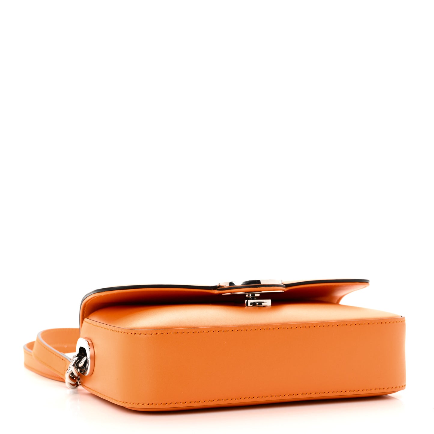 Senna Calfskin Petite GG Top Handle Shoulder Bag Orange
