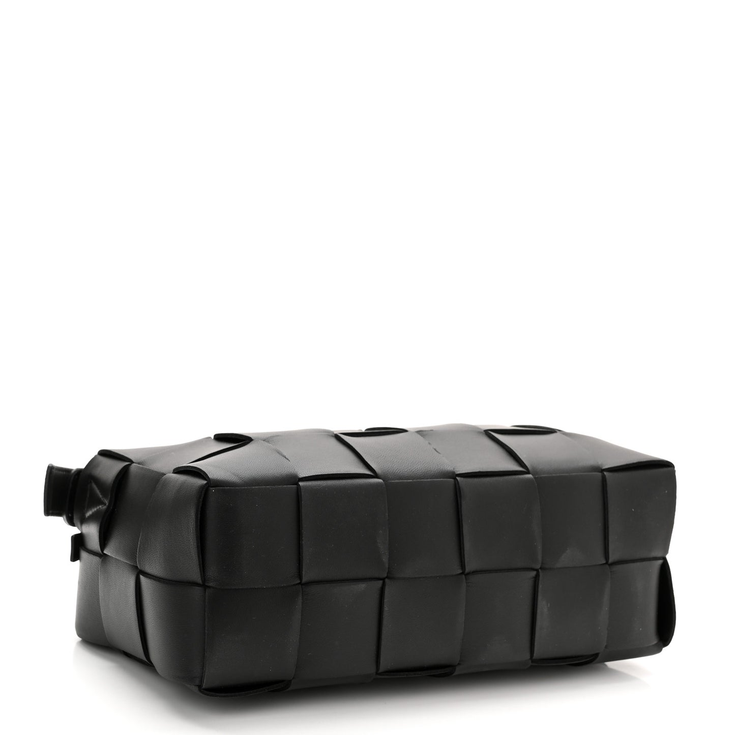 Lambskin Maxi Intrecciato Brick Cassette Bag Black