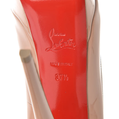 Christian Louboutin Patent Lady Peep 150 Pumps 37.5 Nude 7 of 9