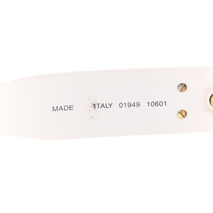 Chanel Acetate Logo Round Sunglasses 01949 White 5 of 8