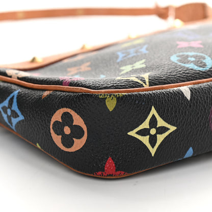 Louis Vuitton Monogram Multicolor Pochette Accessories Black 10 of 16