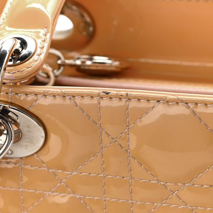 Christian Dior Patent Cannage Medium Lady Dior Beige 12 of 13