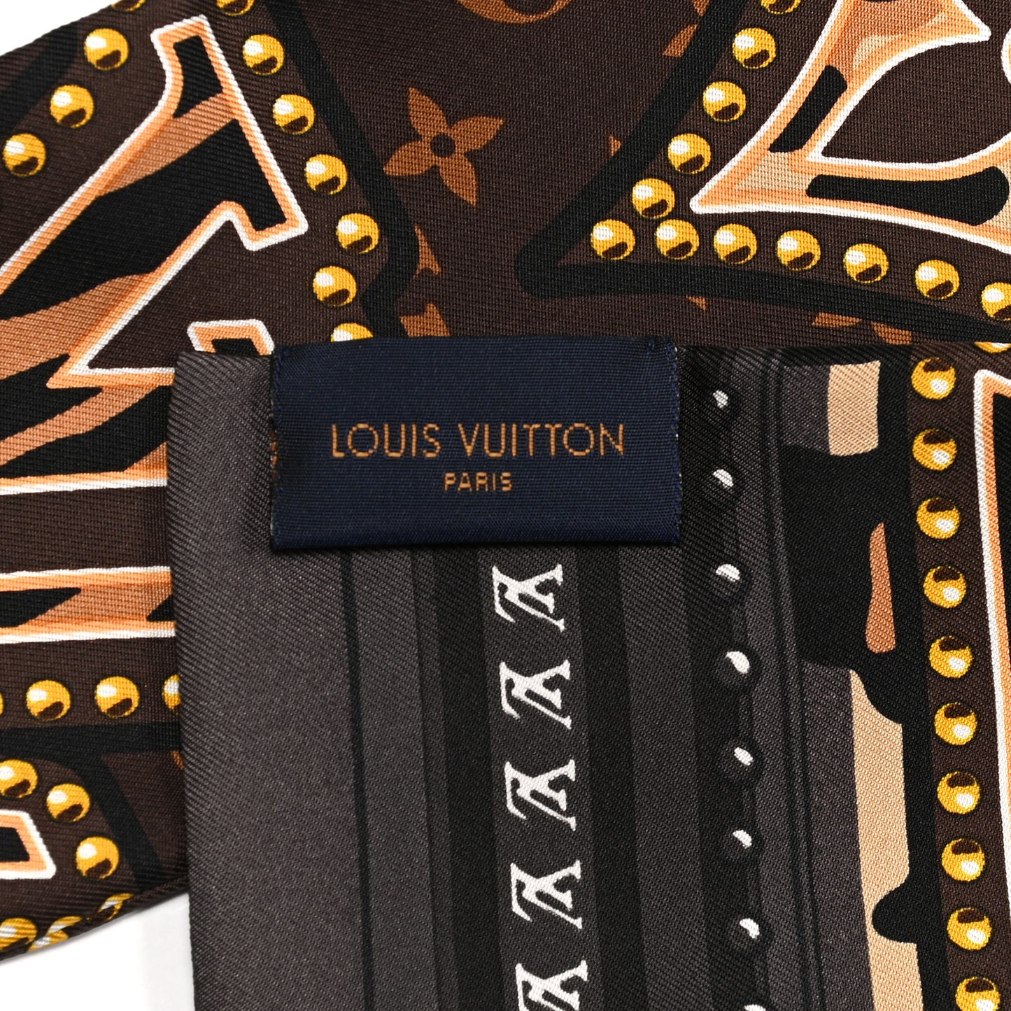 Silk Monogram LV World Bandeau Brown