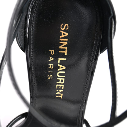 Saint Laurent Patent Cassandra 100 Ankle Strap Sandals 35.5 Black 8 of 9