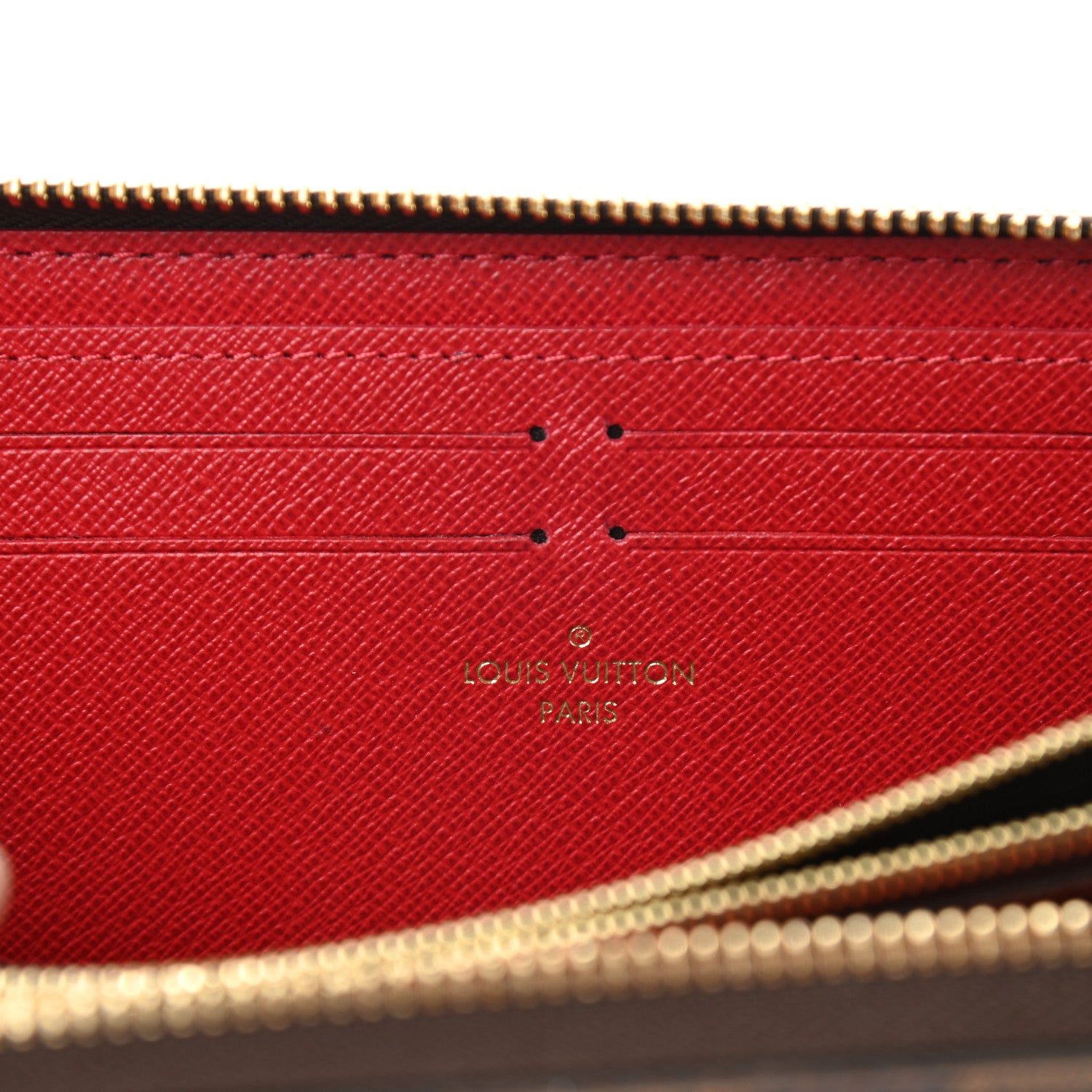 Louis Vuitton Damier Ebene Clemence Wallet Cherry 6 of 7