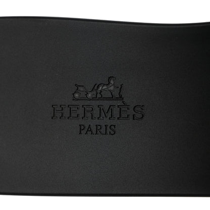 Hermes Rubber Aloha Sandals 37 Black 7 of 8