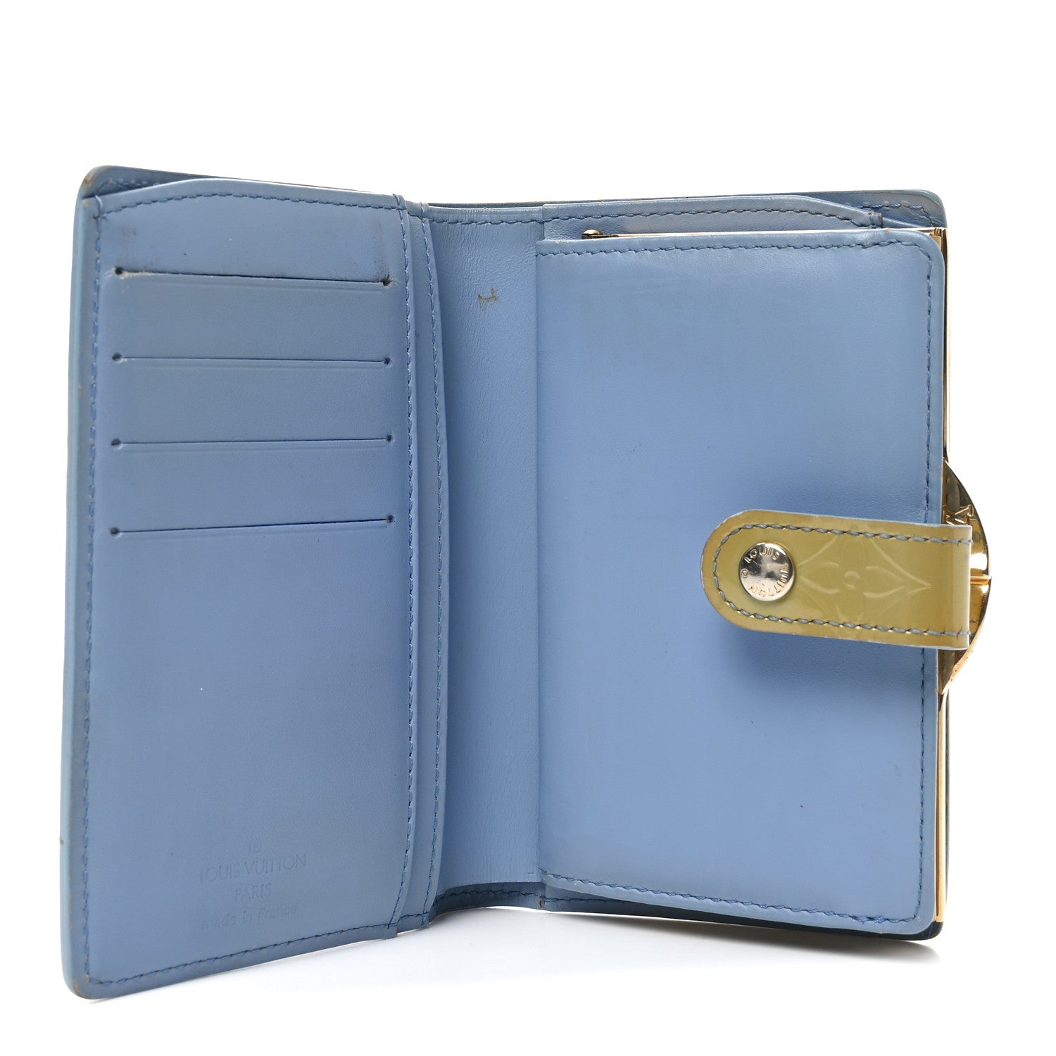 Louis Vuitton Vernis French Purse Wallet Baby Blue 5 of 6