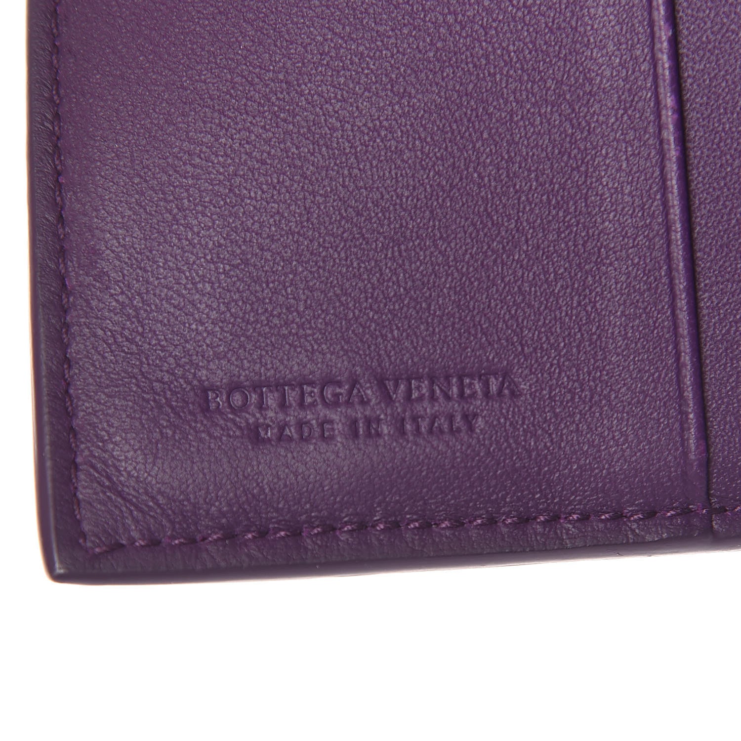 Bottega Veneta Nappa Intrecciato French Flap Wallet Plum 6 of 7