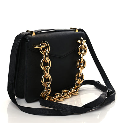 Bottega Veneta Calfskin Mount Envelope Bag Black 3 of 10