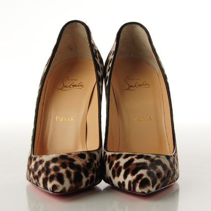 Christian Louboutin Calf Hair Leopard Print Pigalle Follies 100 Pumps 39 Brown White 4 of 13