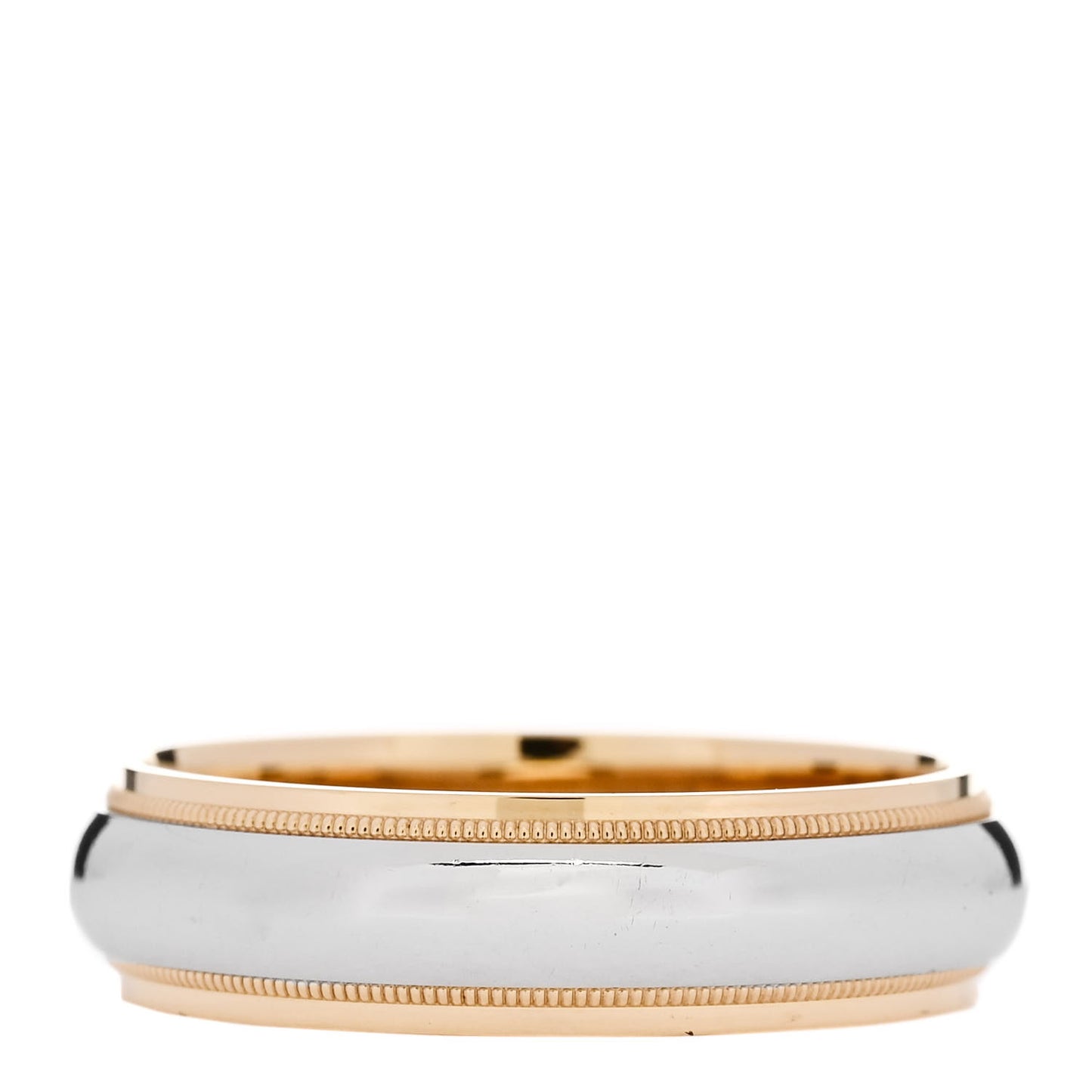 Platinum 18K Yellow Gold 6mm Together Milgrain Wedding Band Ring 65 11