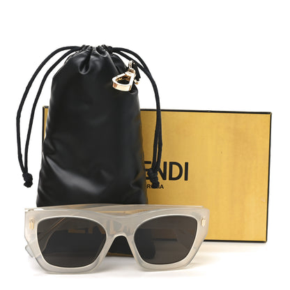 Fendi Acetate Fendi Roma Square Sunglasses FE40100I White 6 of 6