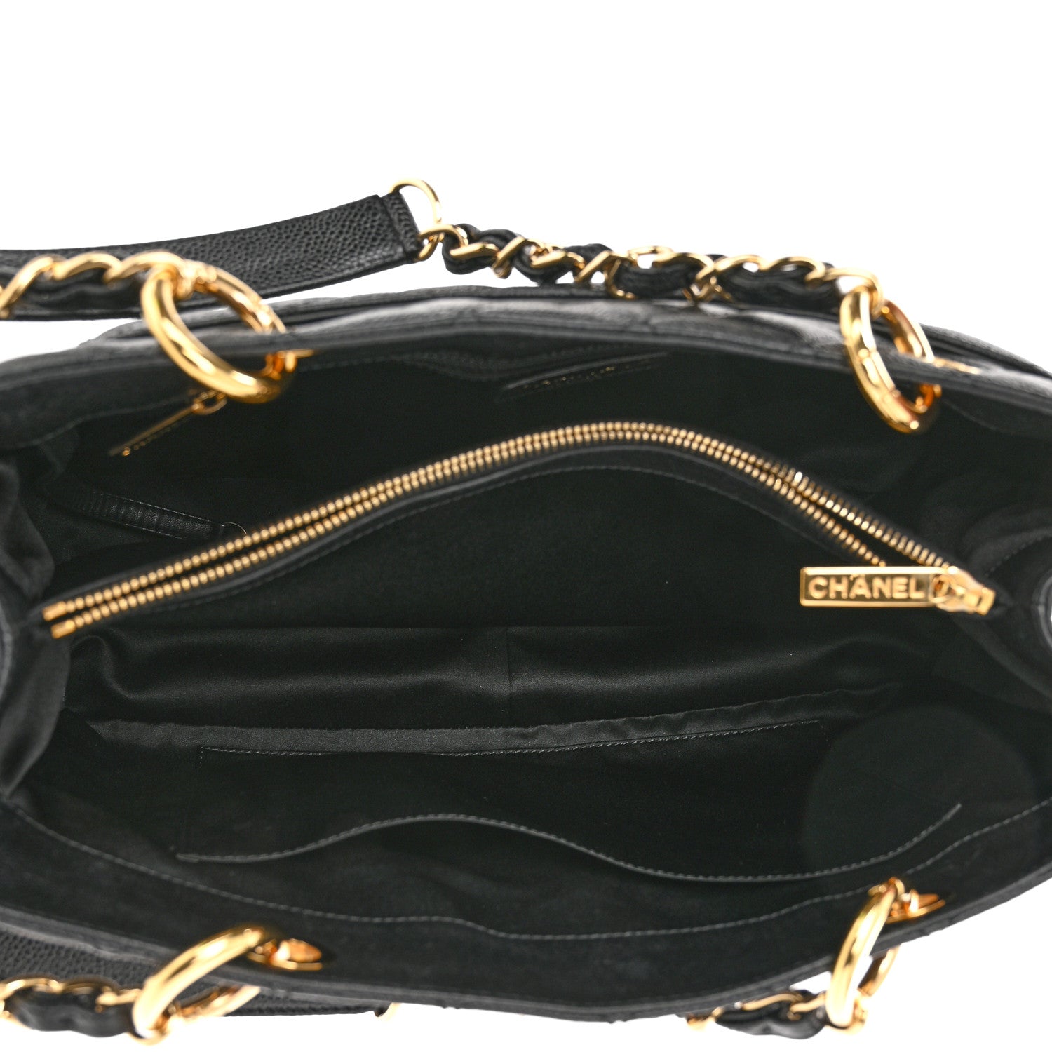 Chanel Caviar Quilted Grand Shopping Tote GST Black 5 of 10