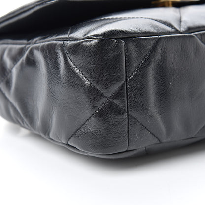 Chanel Lambskin Quilted Medium 19 Flap Black 9 of 11
