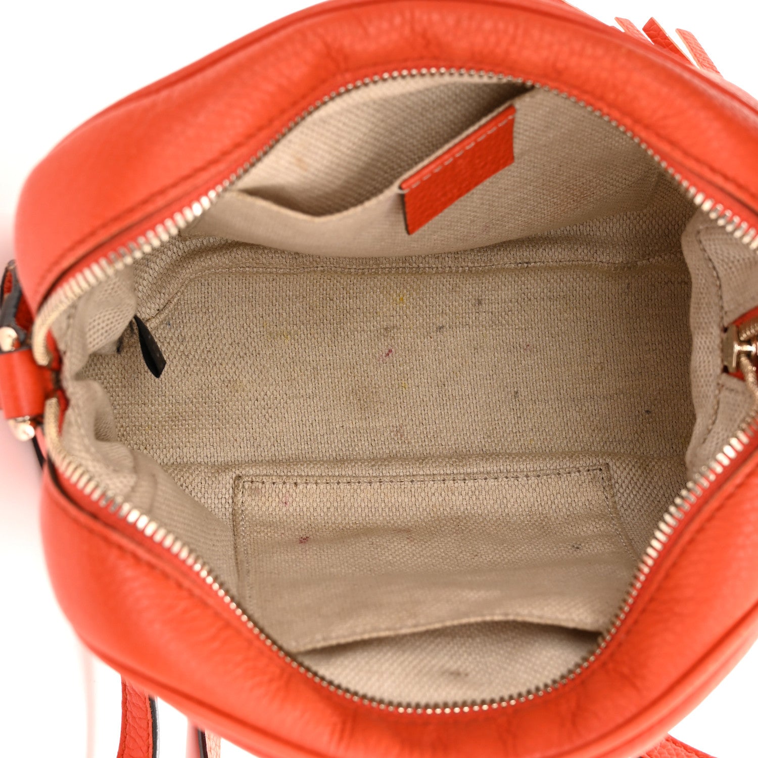 Gucci Pebbled Calfskin Small Soho Disco Bag Sun Orange 5 of 17