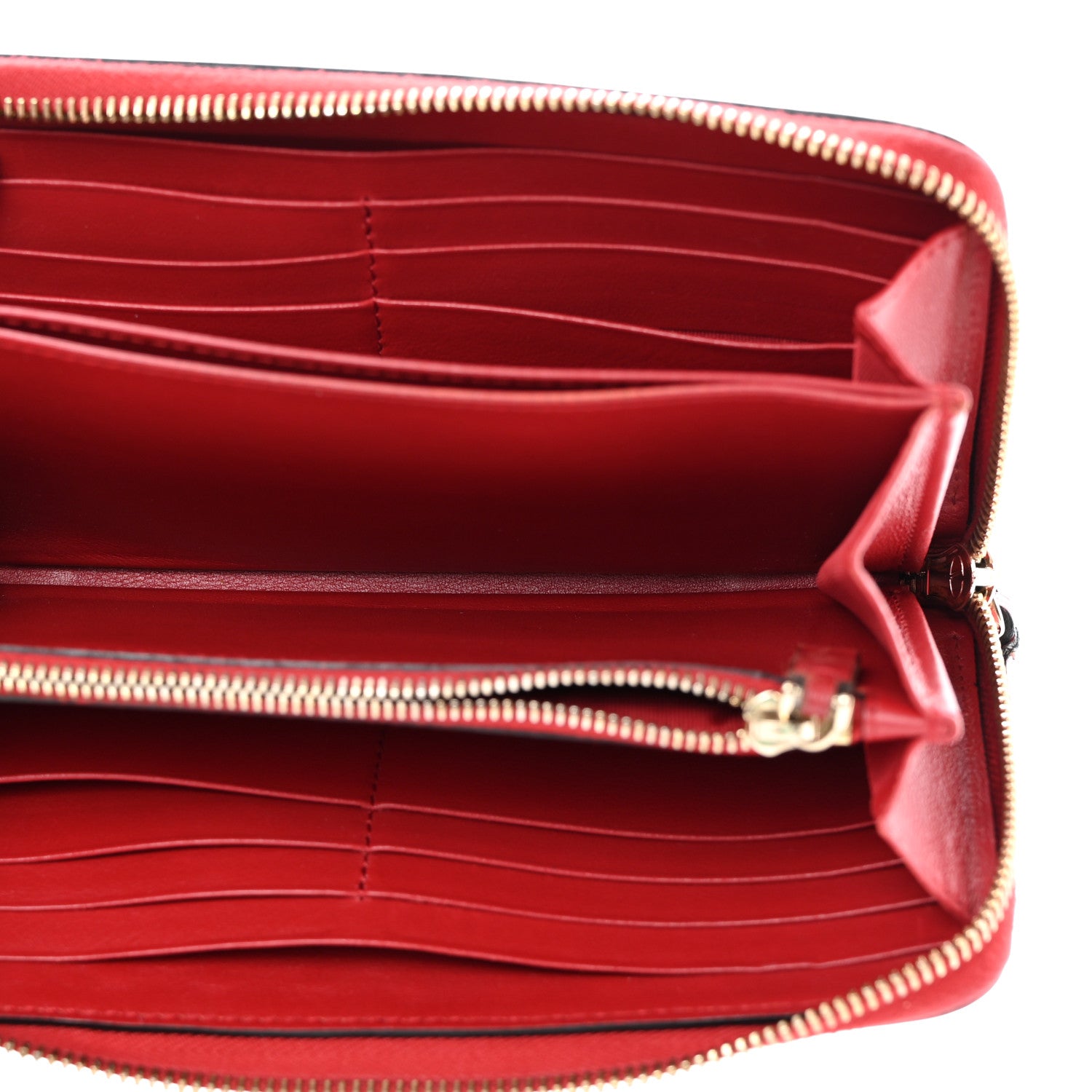 Valentino Garavani Calfskin Rockstud Zip Around Wallet Rosso Valentino 5 of 7
