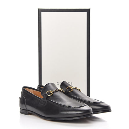 Gucci Calfskin Womens Jordaan Loafers 37.5 Black 9 of 9