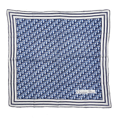 Christian Dior Cotton Oblique Scarf Blue 2 of 8