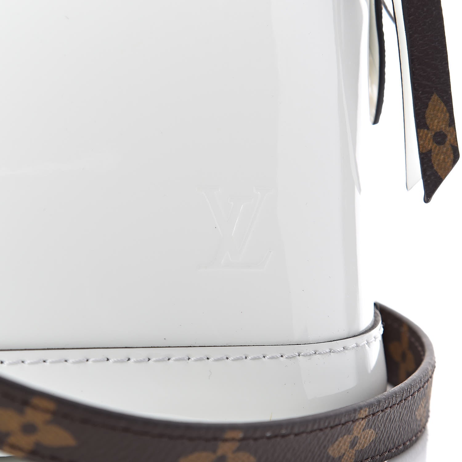 Louis Vuitton Patent Monogram Alma Mini Snow 9 of 13