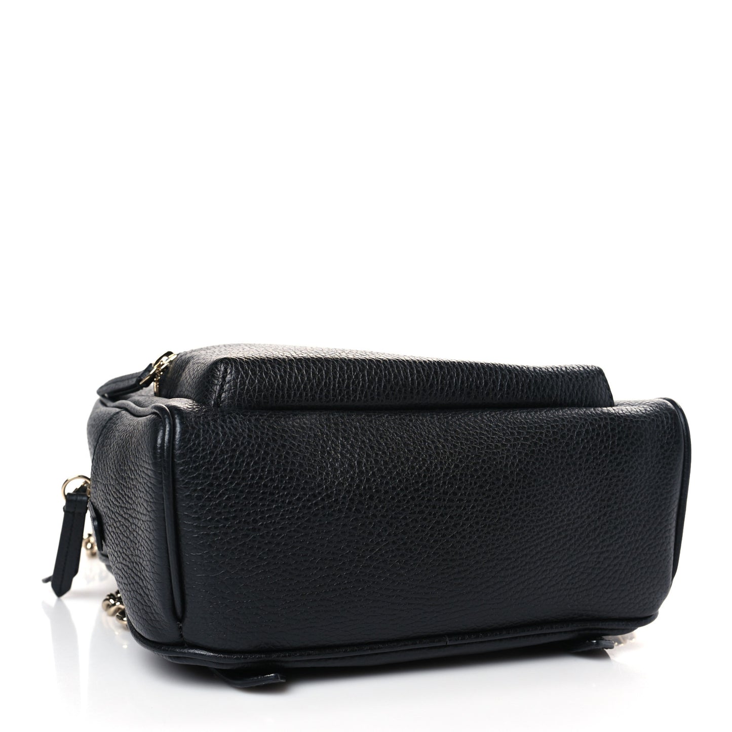 Pebbled Calfskin Soho Chain Backpack Black