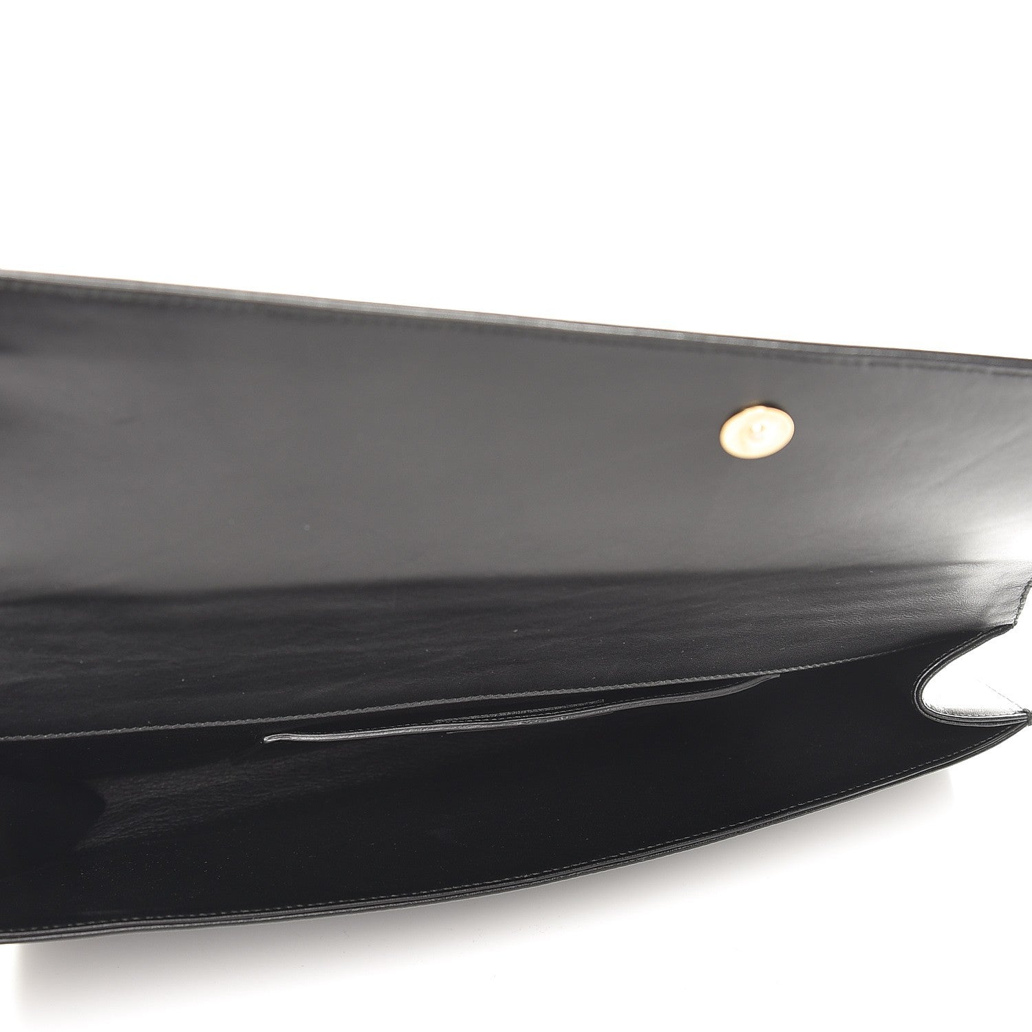 Saint Laurent Calfskin Studded Diagonal Clutch Black 6 of 7