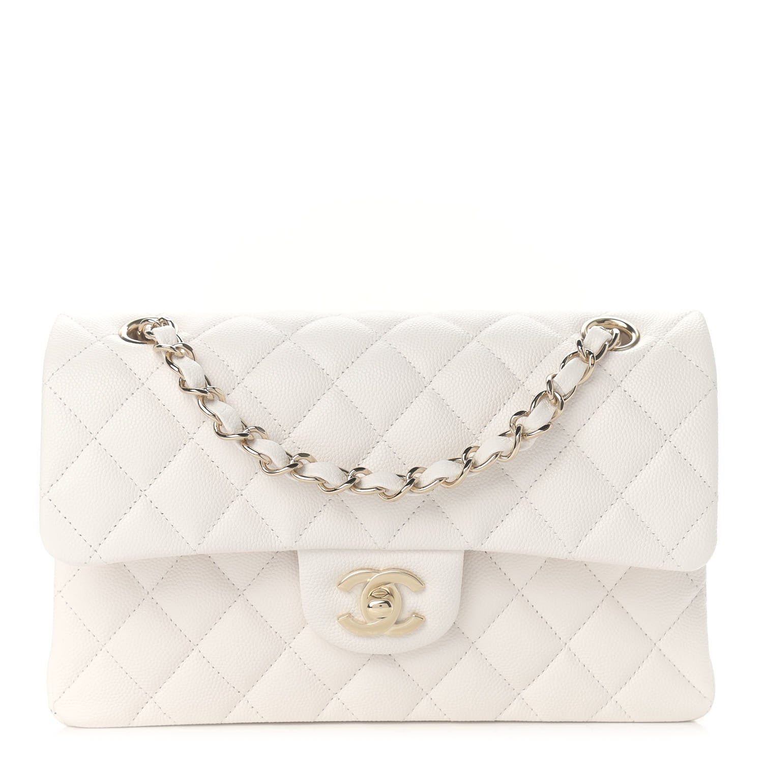 Chanel Caviar Quilted Small Double Flap White 1 of 8
