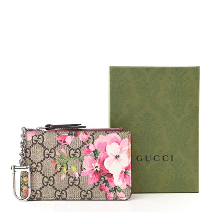 Gucci GG Supreme Monogram Blooms Key Ring Coin Case Beige Multicolor Dry Rose 7 of 7