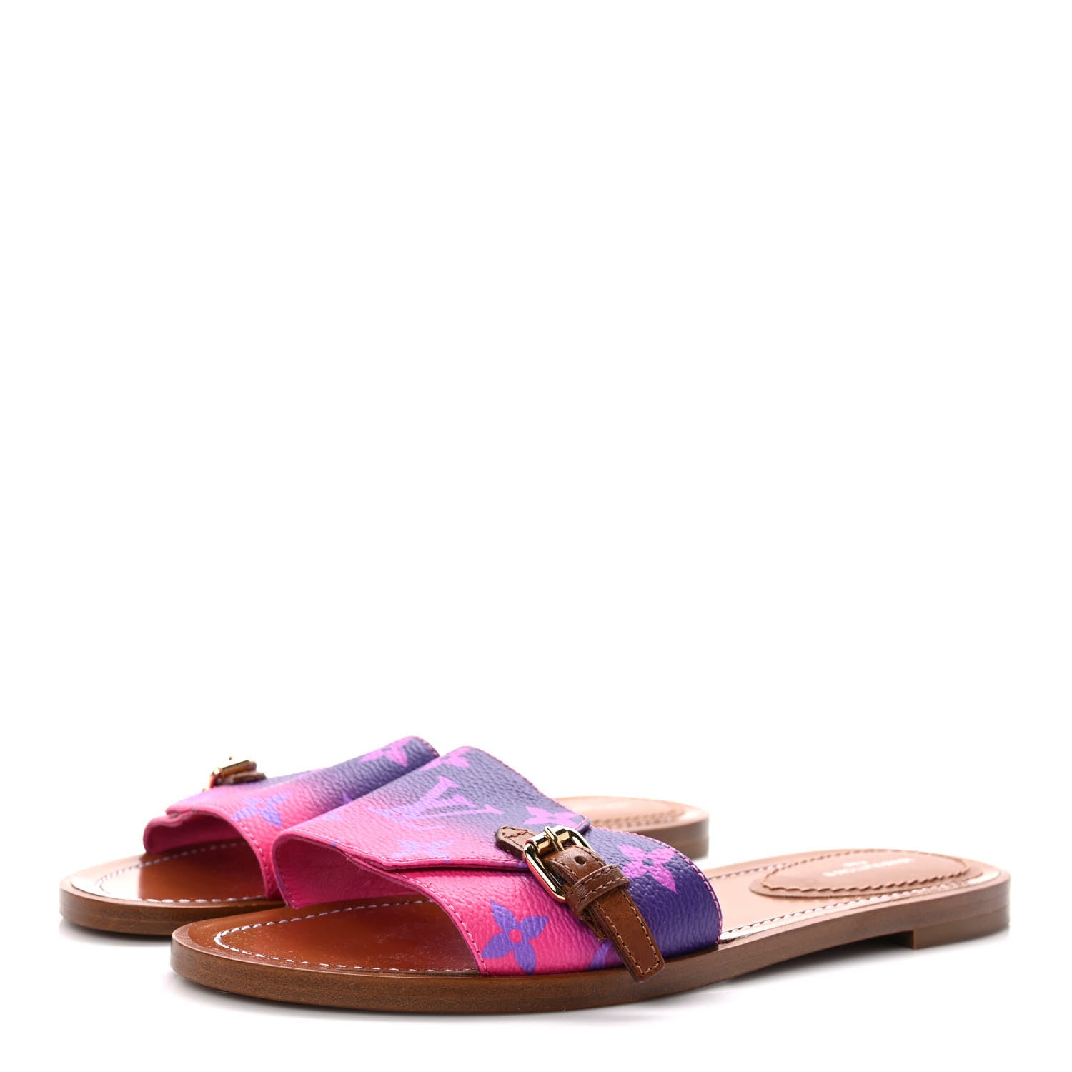 Louis Vuitton Monogram Spring in the City Lock It Flat Mule 36 Midnight Fuchsia 3 of 8