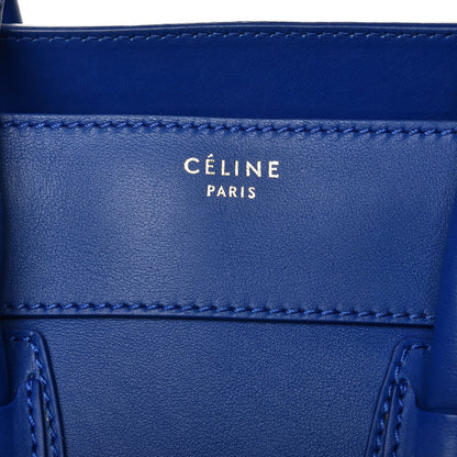 Celine Smooth Calfskin Mini Luggage Royal Blue 7 of 11