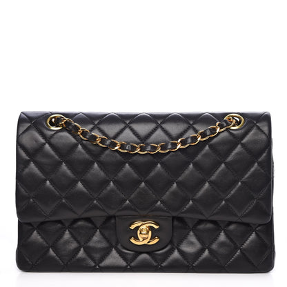 Chanel Lambskin Quilted Medium Double Flap Black 1 of 9