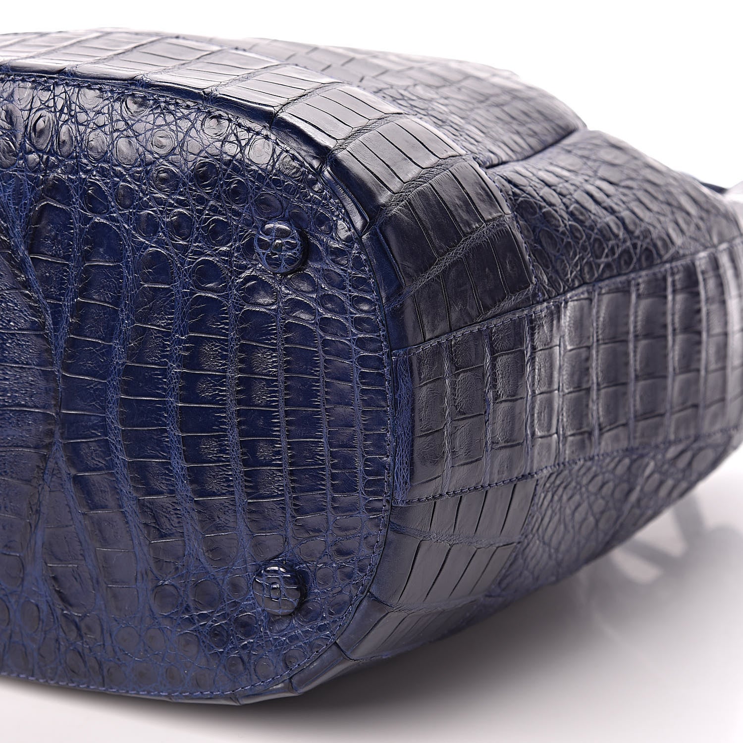 Nancy Gonzalez Crocodile Tassel Bucket Navy 6 of 10