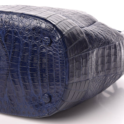 Nancy Gonzalez Crocodile Tassel Bucket Navy 6 of 10