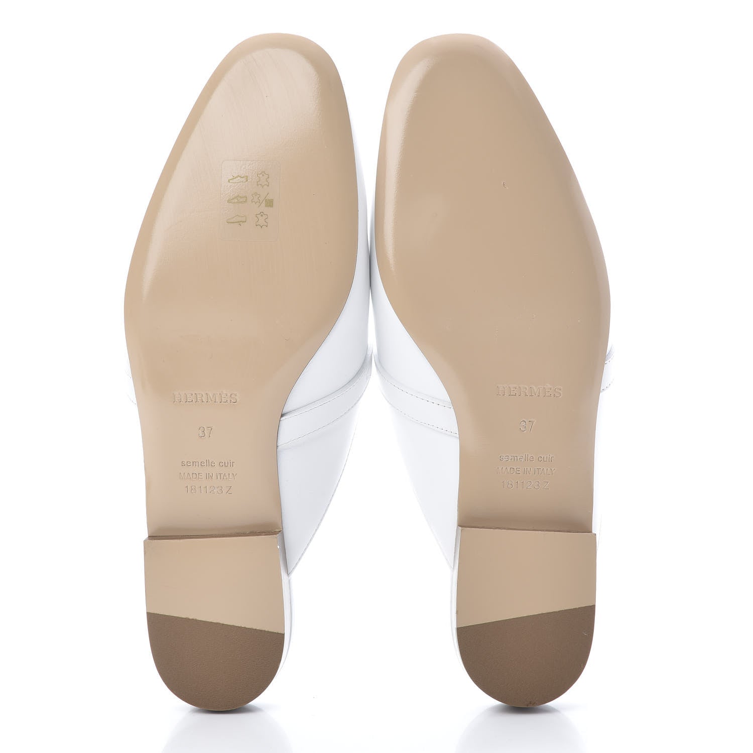 Hermes Calfskin Oz Mules 37 White 5 of 7