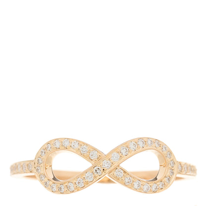 Tiffany 18K Rose Gold Diamond Infinity Ring 57 8 1 of 4