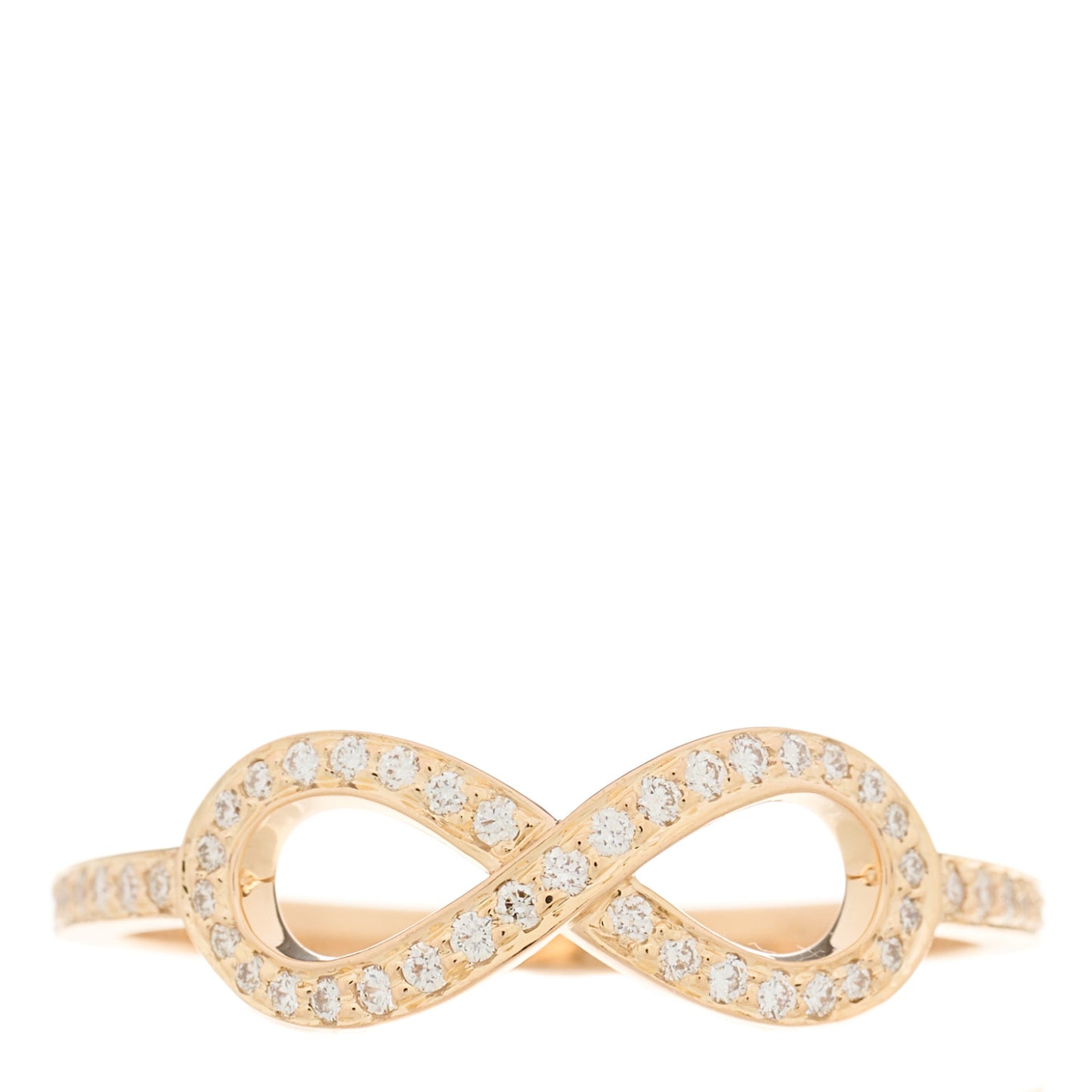 18K Rose Gold Diamond Infinity Ring 57 8