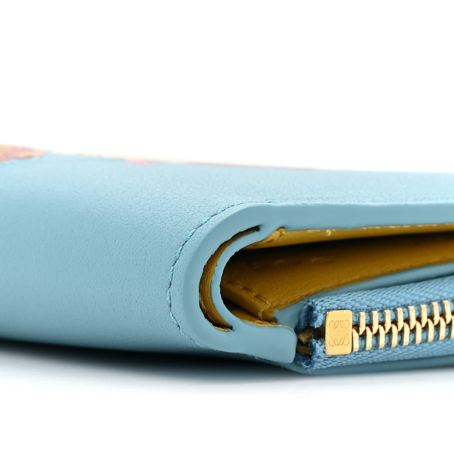 Loewe X HOWLS MOVING CASTLE Calfskin Heen Compact Zip Wallet Light Blue 10 of 12