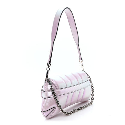 Gucci Iridescent Nappa Vertical Matelasse Small Maxi Horsebit Chain Shoulder Bag Escape Pink 3 of 10
