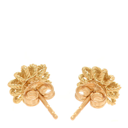 David Yurman 18K Yellow Gold Diamond 10mm Starburst Earrings 4 of 5