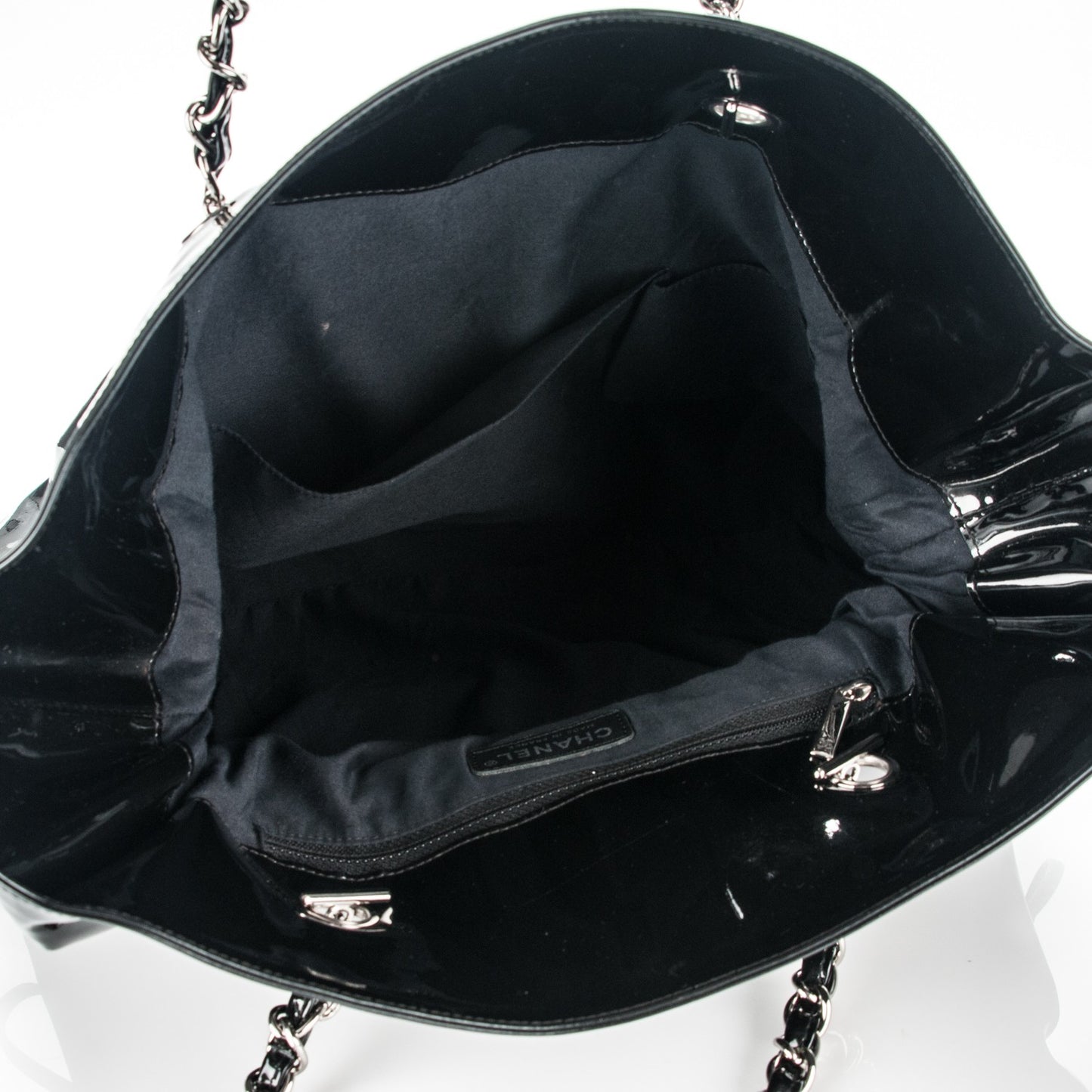 Patent Crystal Strass Bonbons Tote Black