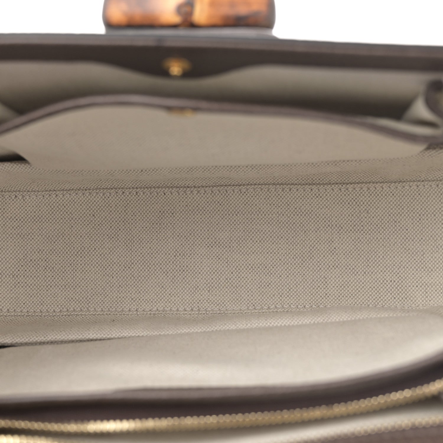 Gucci GG Supreme Monogram Studded Calfskin Centum Medium Bamboo 1947 Top Handle Bag Beige Ebony Multicolor 6 of 10