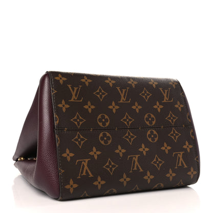 Louis Vuitton Calfskin Monogram Fold Tote MM Black Wine Cream 4 of 9