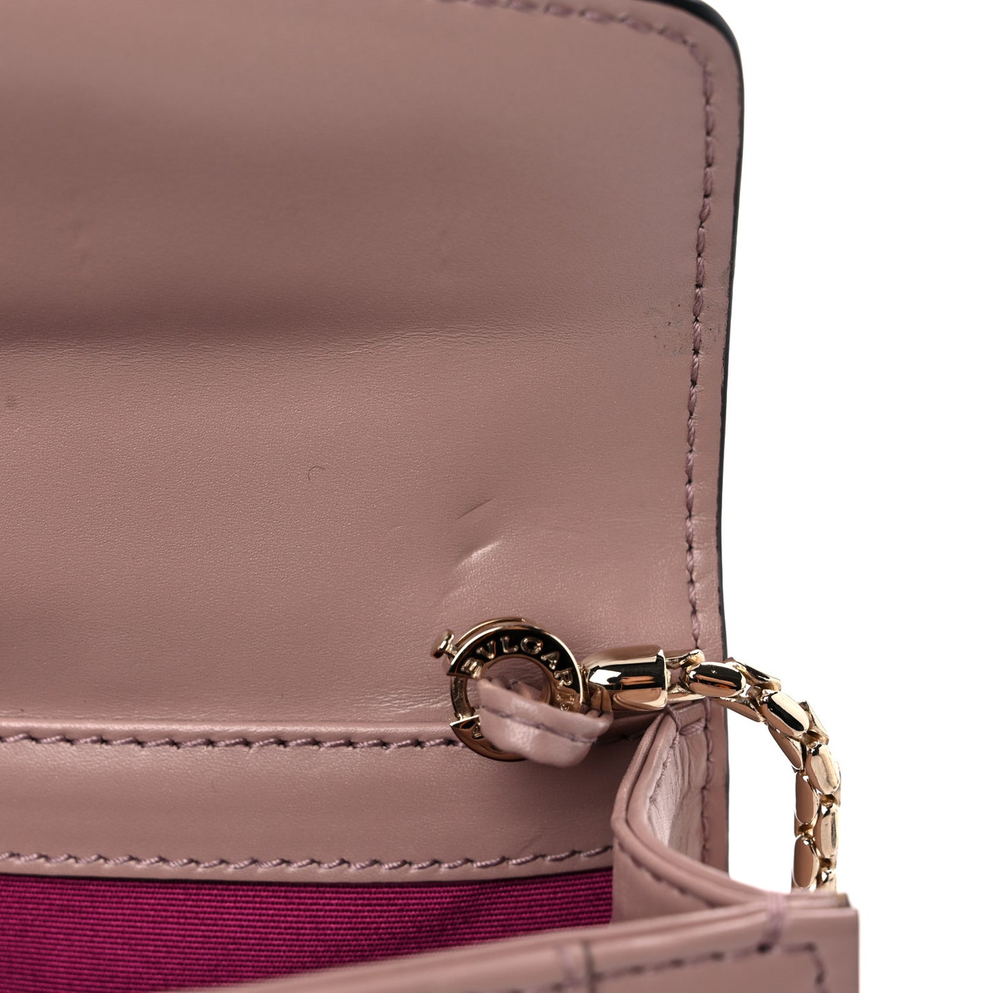Calfskin Serpenti Forever Flap Clutch Dark Beige
