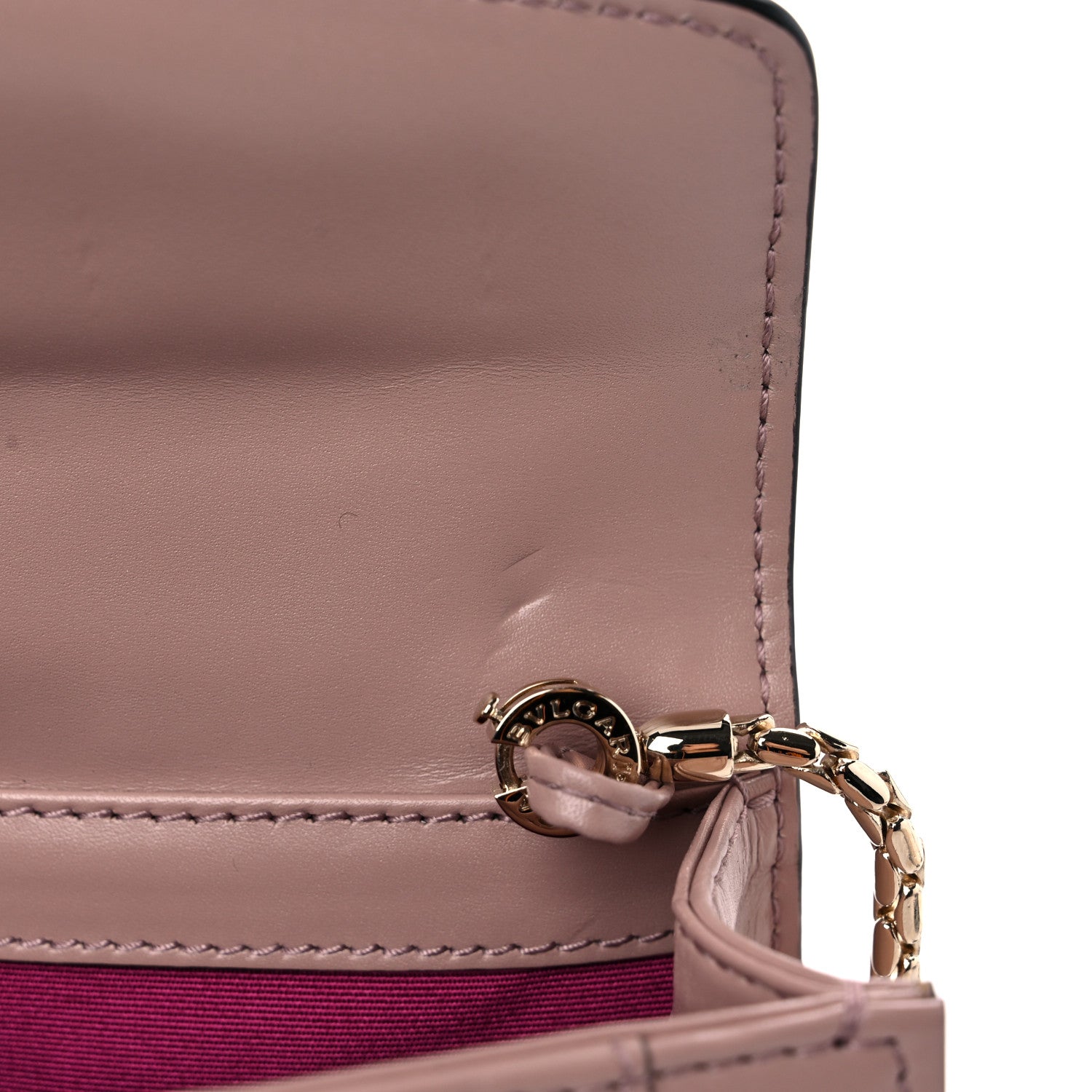 Bulgari Calfskin Serpenti Forever Flap Clutch Dark Beige 9 of 11