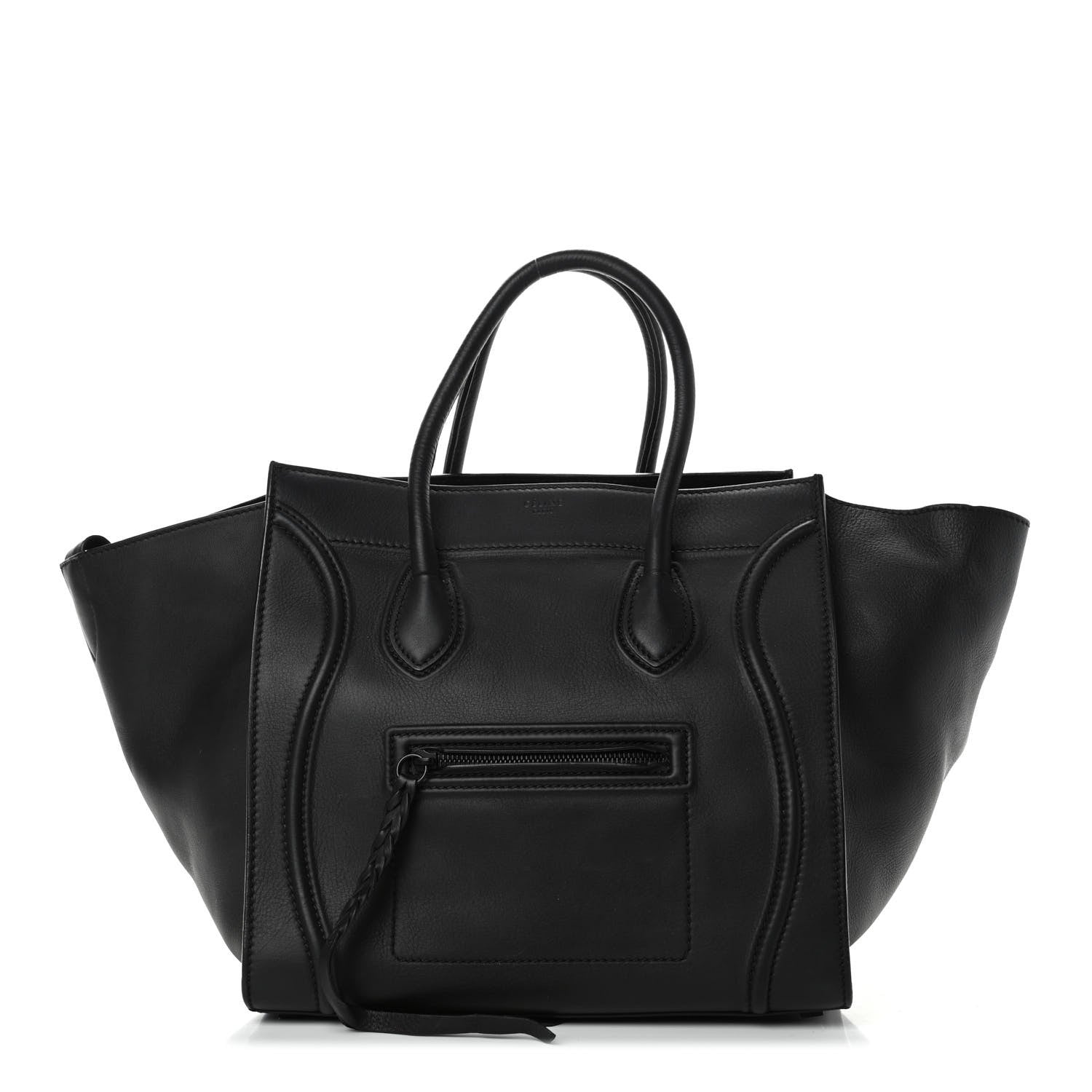 Celine Smooth Calfskin Medium Phantom Luggage Black 1 of 5