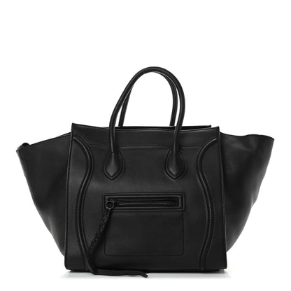 Celine Smooth Calfskin Medium Phantom Luggage Black 1 of 5