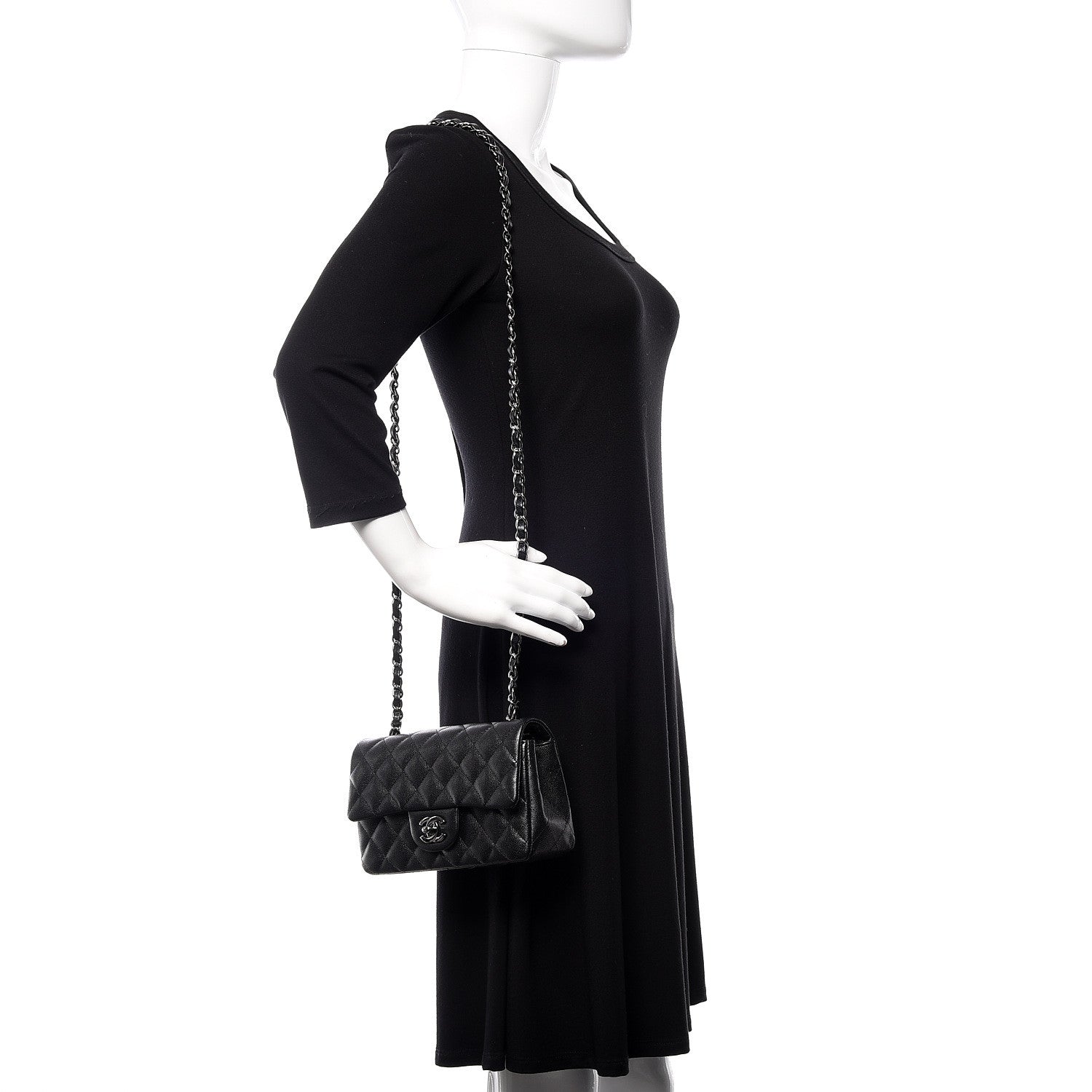 Chanel Iridescent Caviar Quilted Mini Rectangular Flap Black 2 of 11