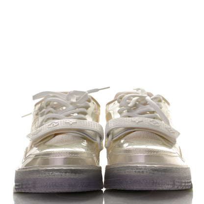 Louis Vuitton Mix Materials Transparent Monogram Mens LV Trainer Sneakers 7.5 White 2 of 9