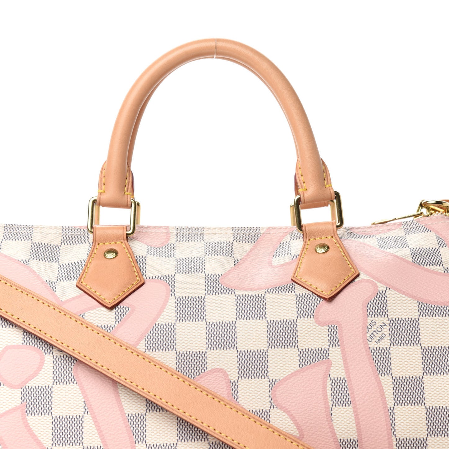 Damier Azur Tahitienne Speedy Bandouliere 30 Rose Ballerine