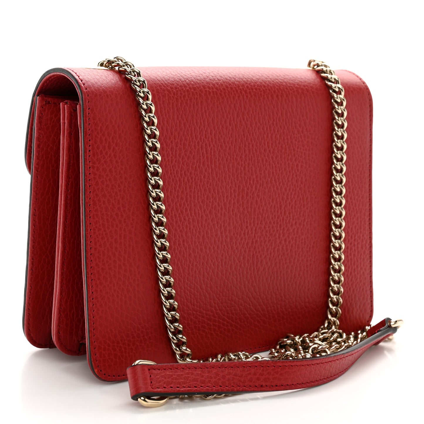 Dollar Calfskin Small Interlocking G Shoulder Bag Red