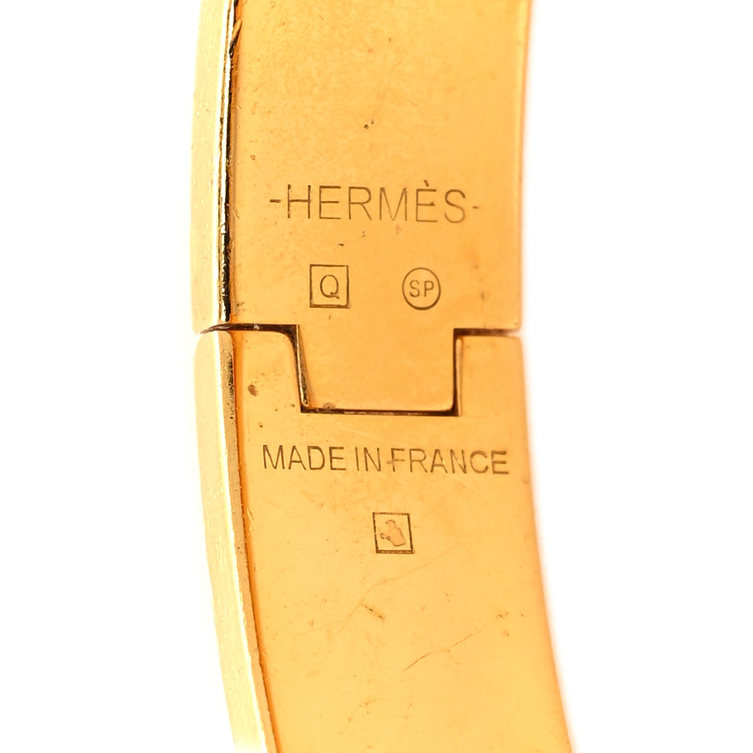 Hermes Enamel Narrow Clic Clac H Bracelet PM Orange 4 of 4
